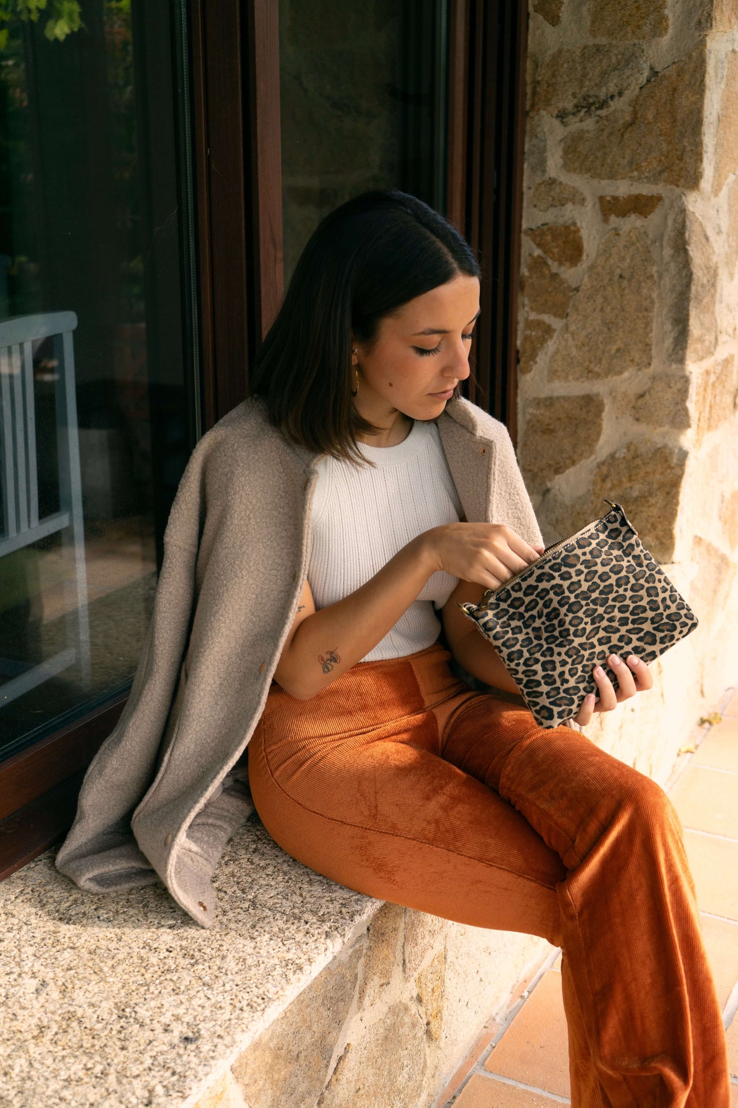CARTERA BANDOLERA ANIMAL PRINT PIEL