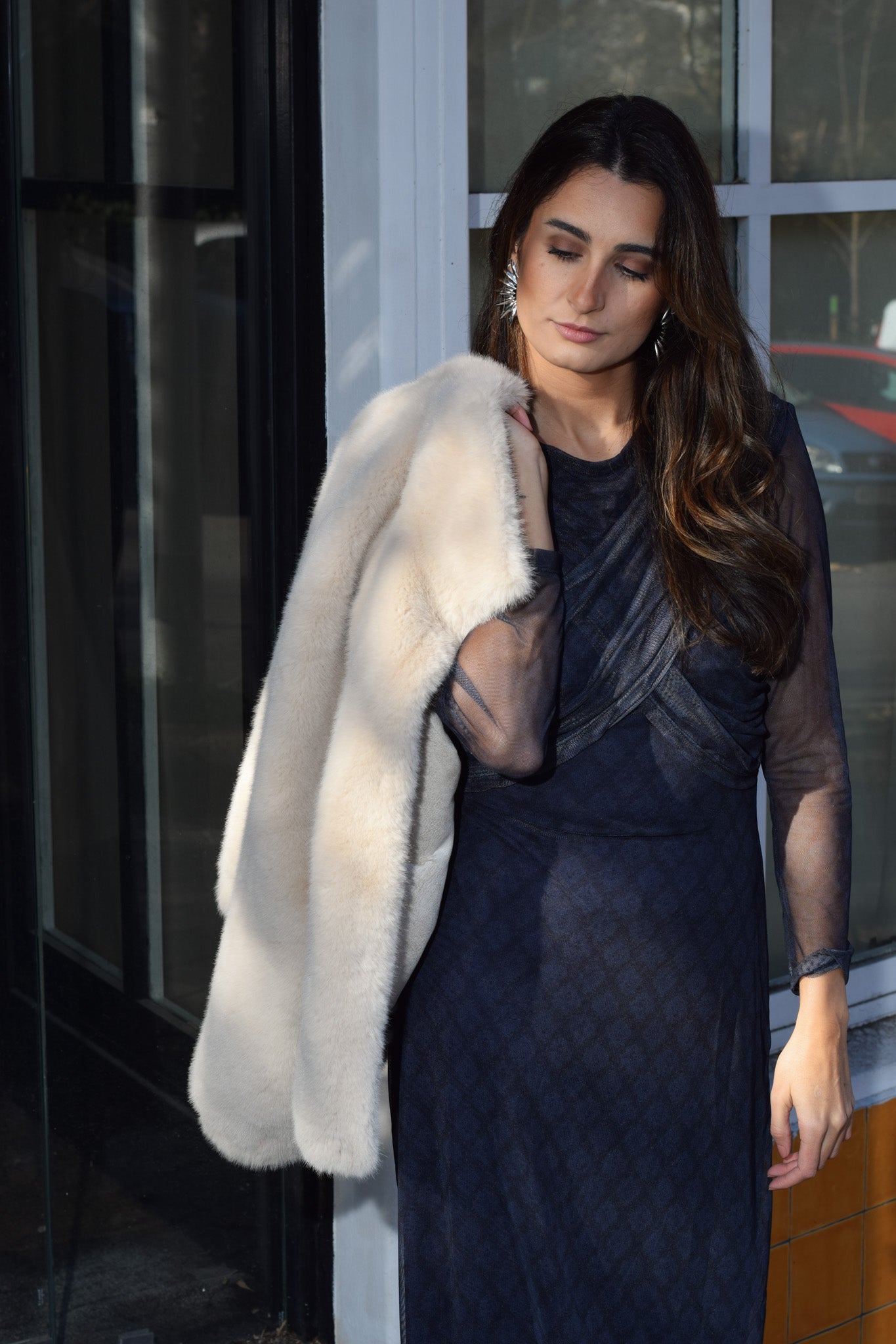VESTIDO CRUZADO MANGA LARGA