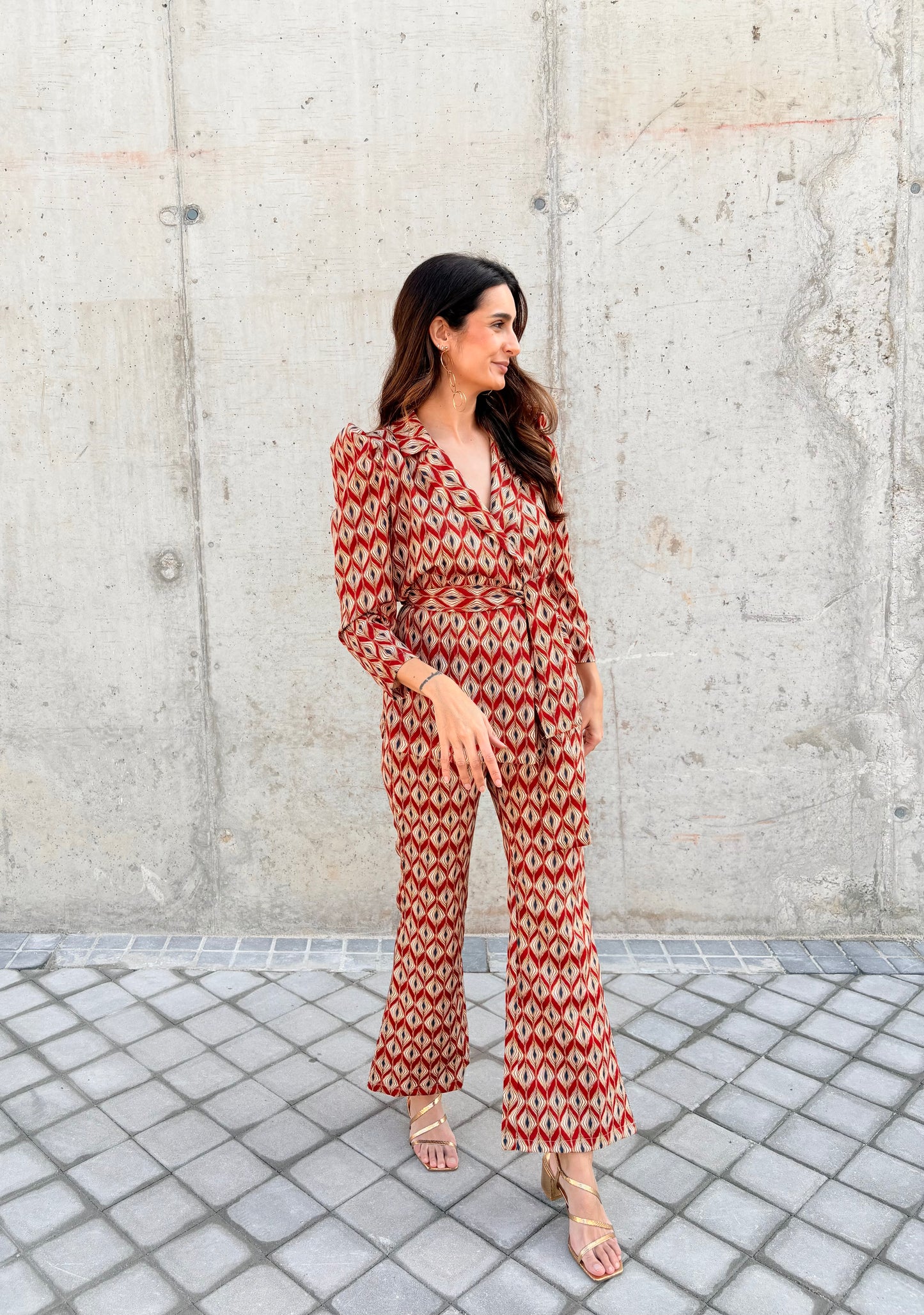 PANTALÓN MINI FLARE ESTAMPADO