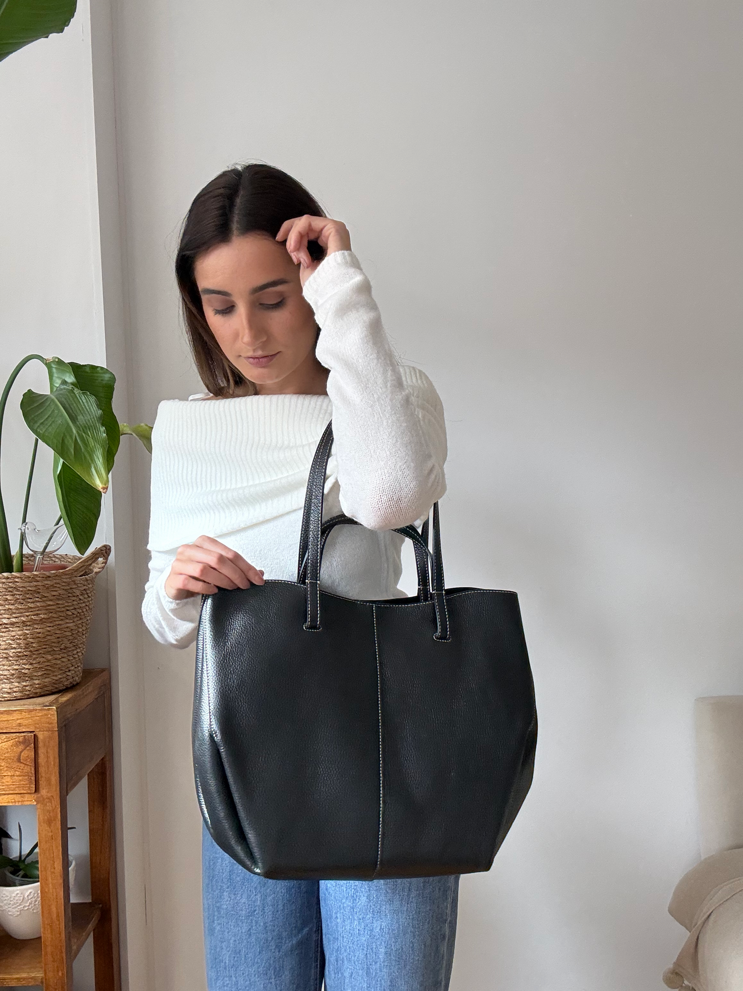 BOLSO SHOPPER PIEL