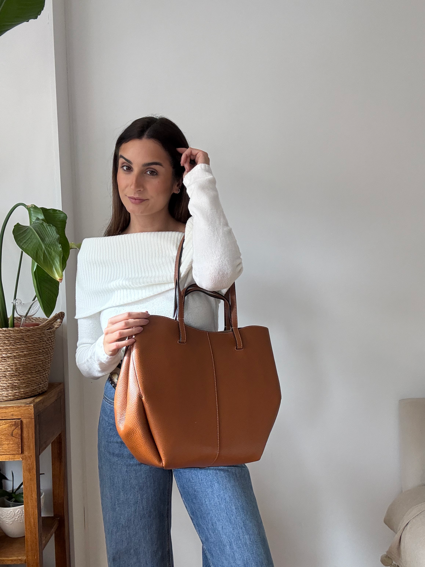 BOLSO SHOPPER PIEL