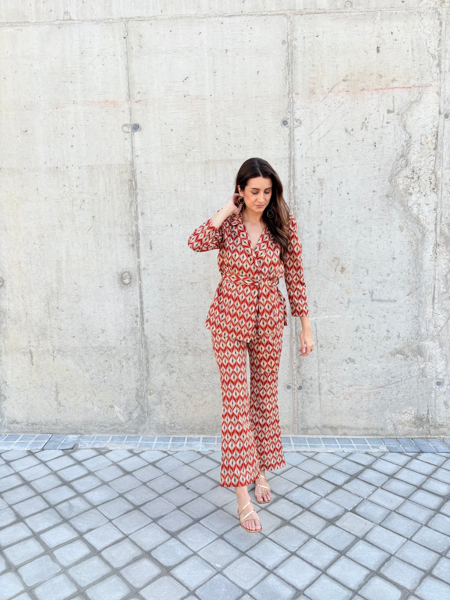 PANTALÓN MINI FLARE ESTAMPADO