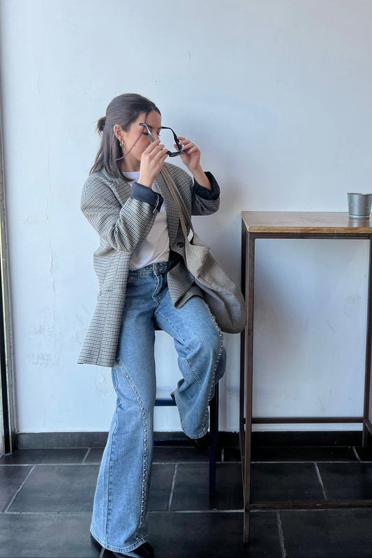 JEANS WIDE LEG TACHAS