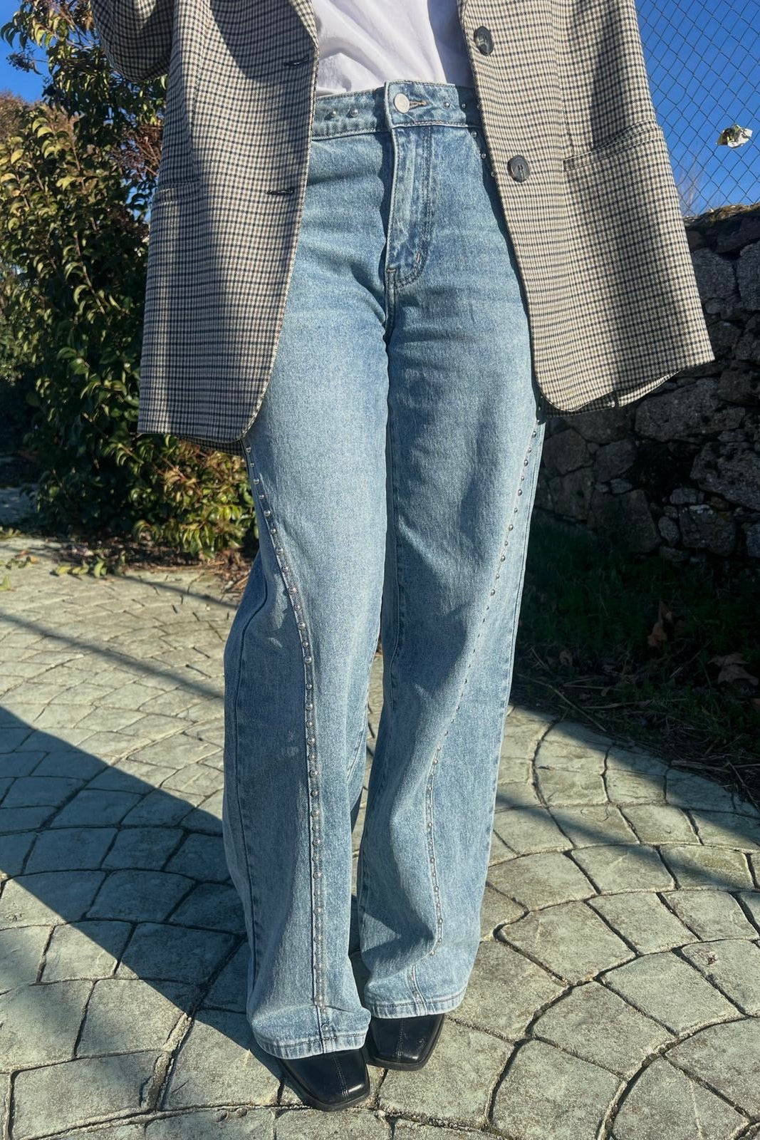 JEANS WIDE LEG TACHAS