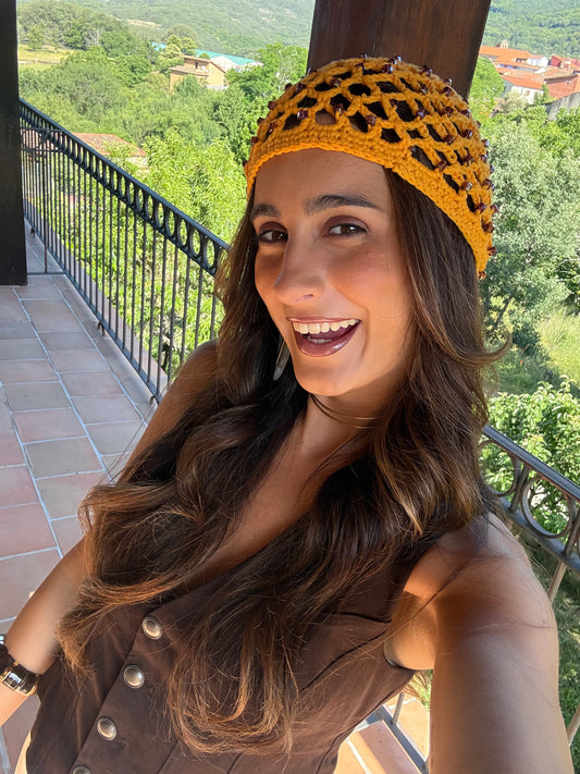 GORRO CASQUETE ABALORIOS