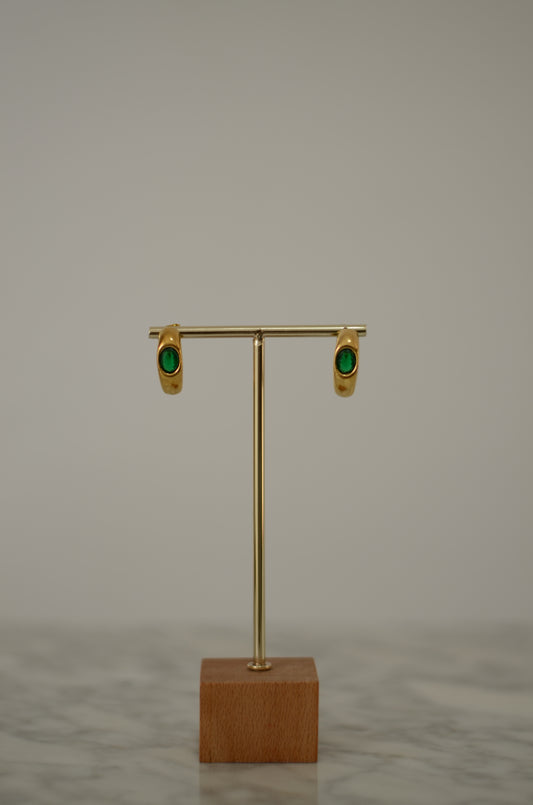 PENDIENTES CIRCONITA VERDE