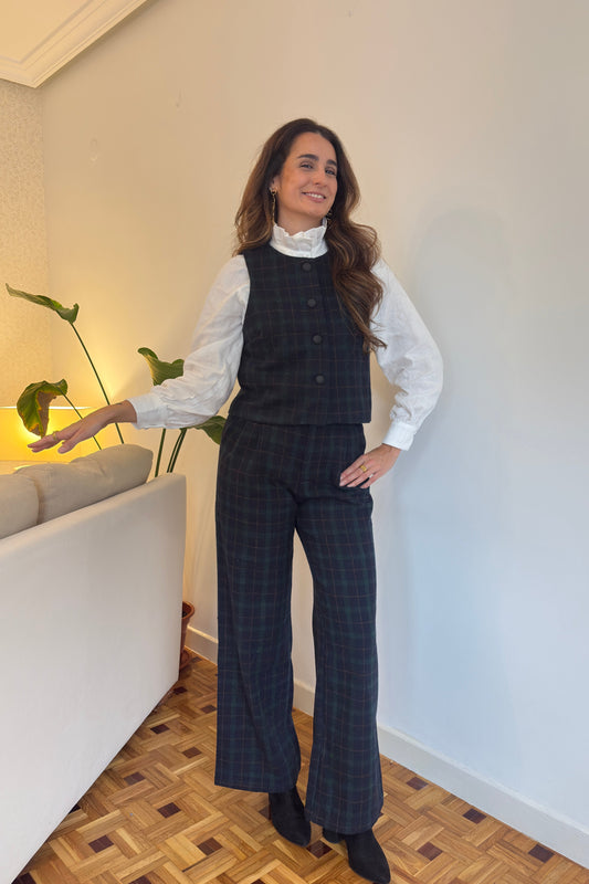 PANTALÓN TRAJE CUADROS