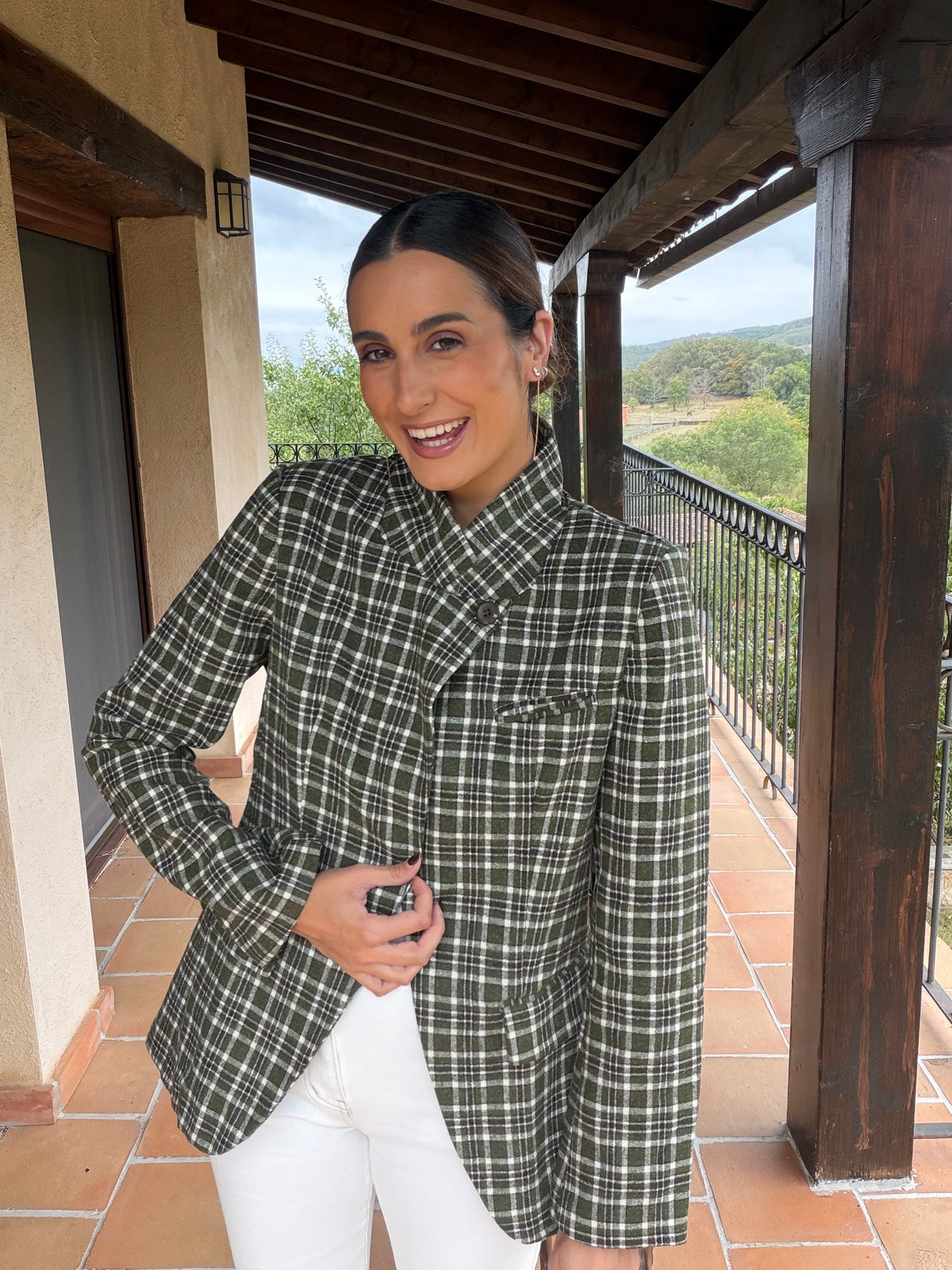 BLAZER CUADROS VERDE