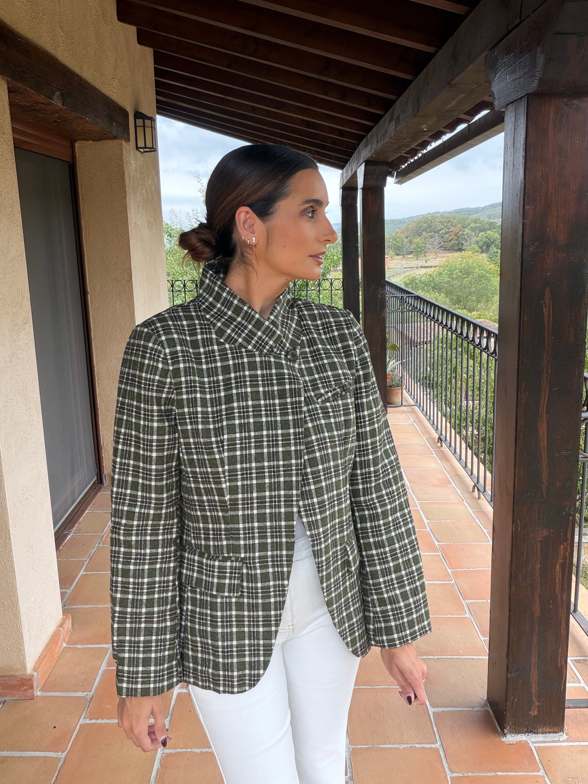 BLAZER CUADROS VERDE