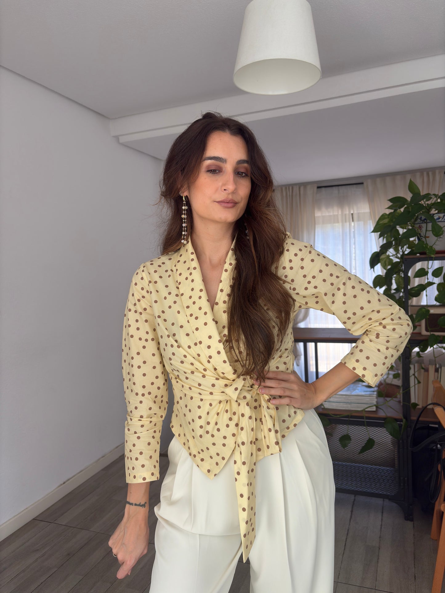 CAMISA TOPOS CRUZADA LAZO