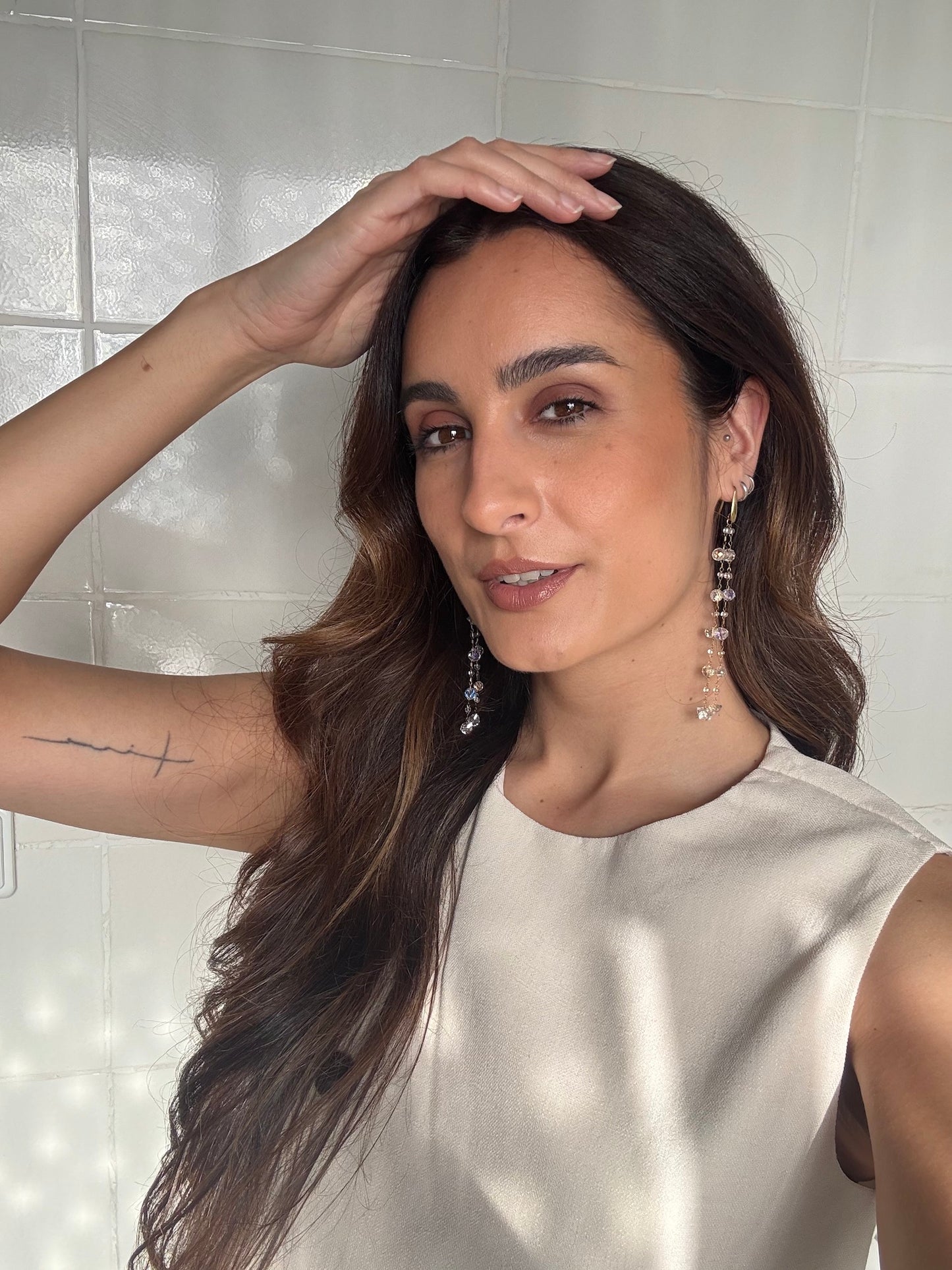 PENDIENTES ACERO GOTAS