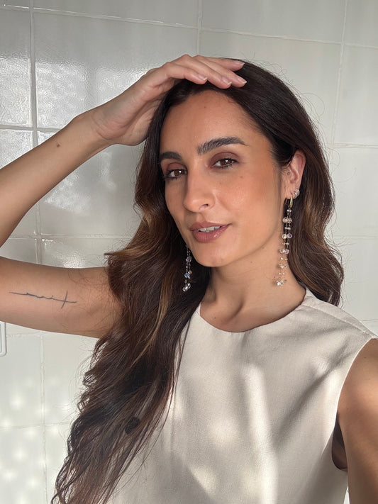 PENDIENTES ACERO GOTAS