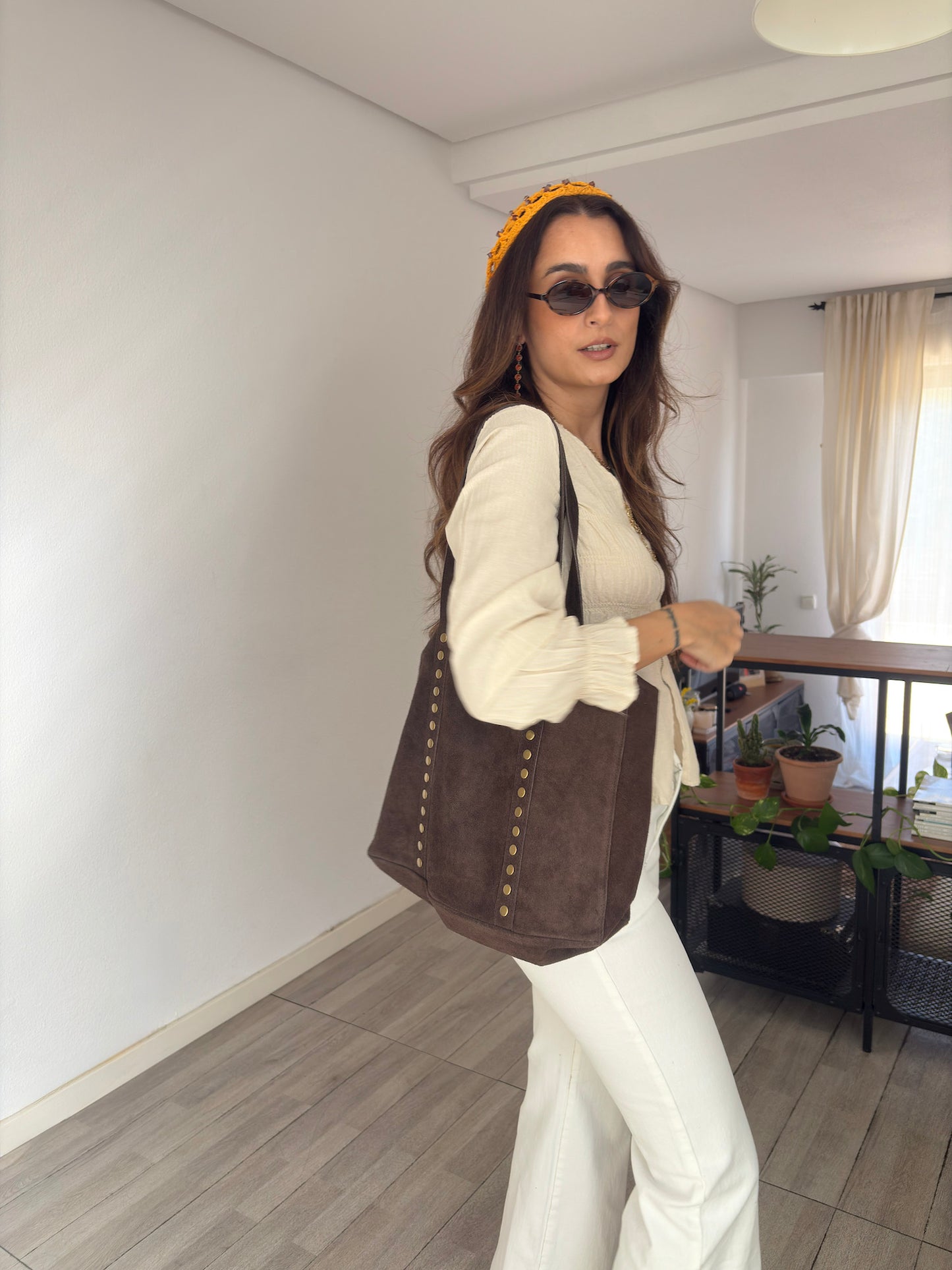 PENDIENTES CON DISCOS NARANJAS