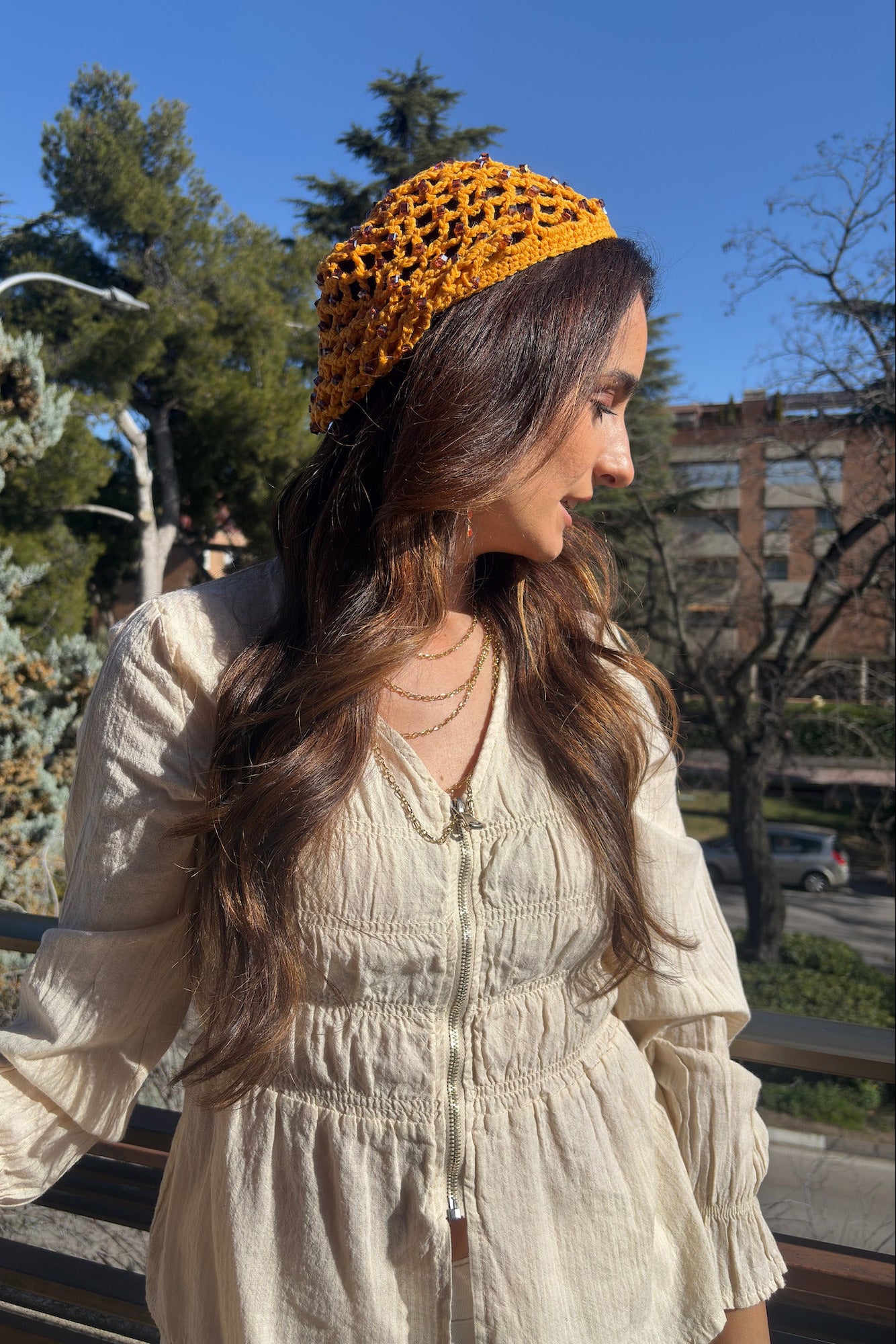 GORRO CASQUETE ABALORIOS