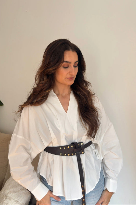 CINTURÓN CRUZADO TACHAS