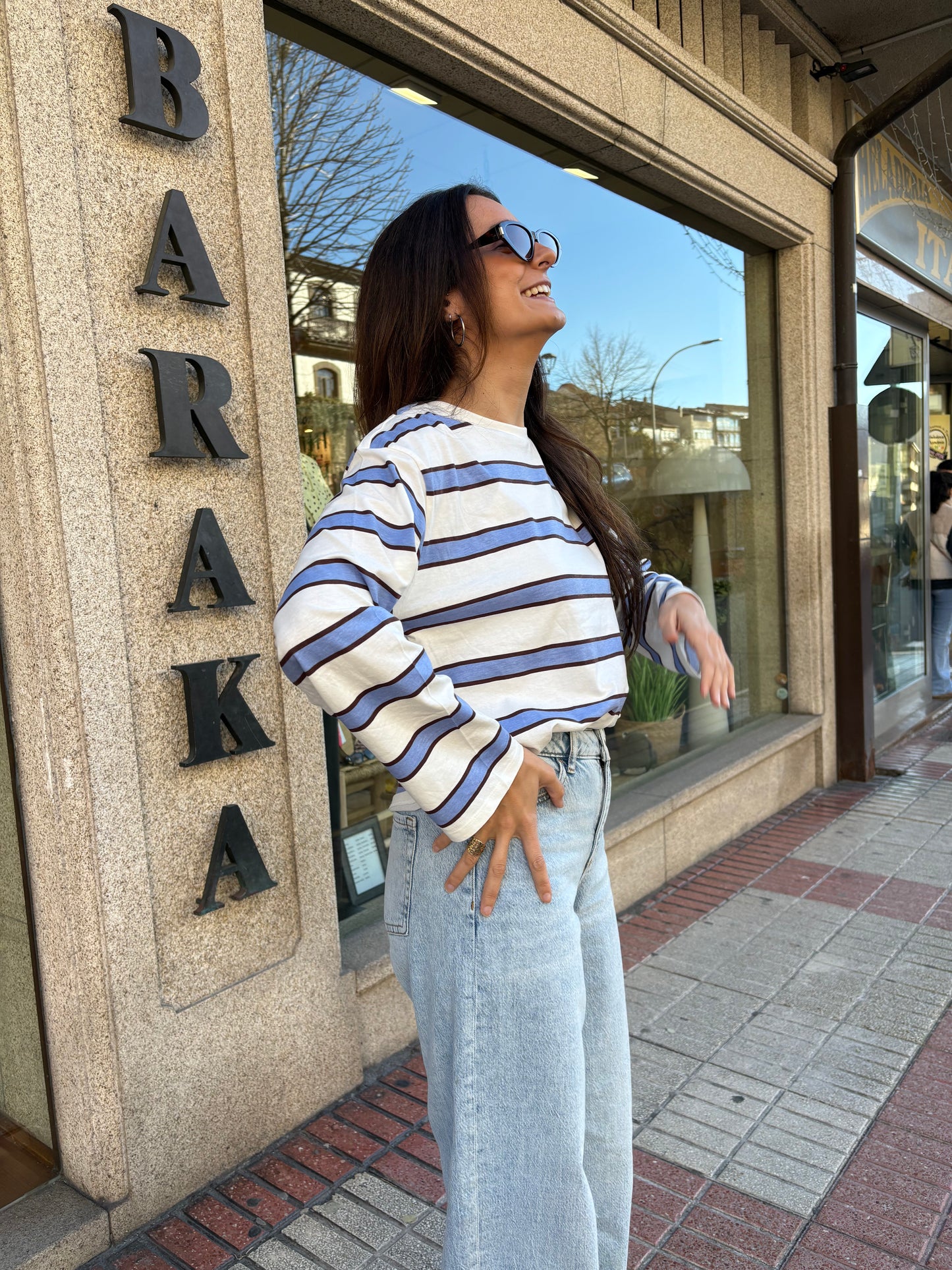 Camiseta de rayas manga larga