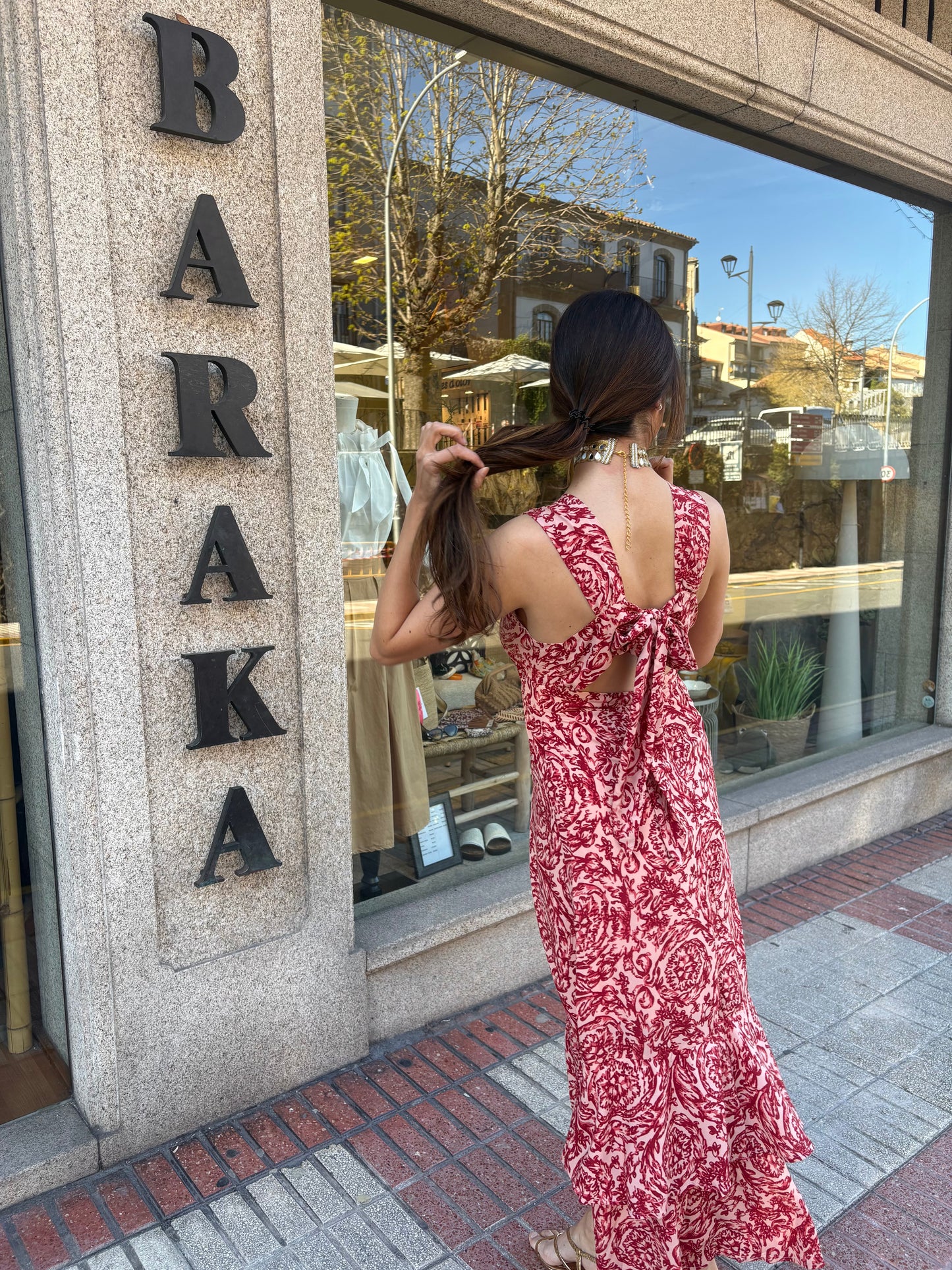 VESTIDO ESTAMPADO VOLANTES