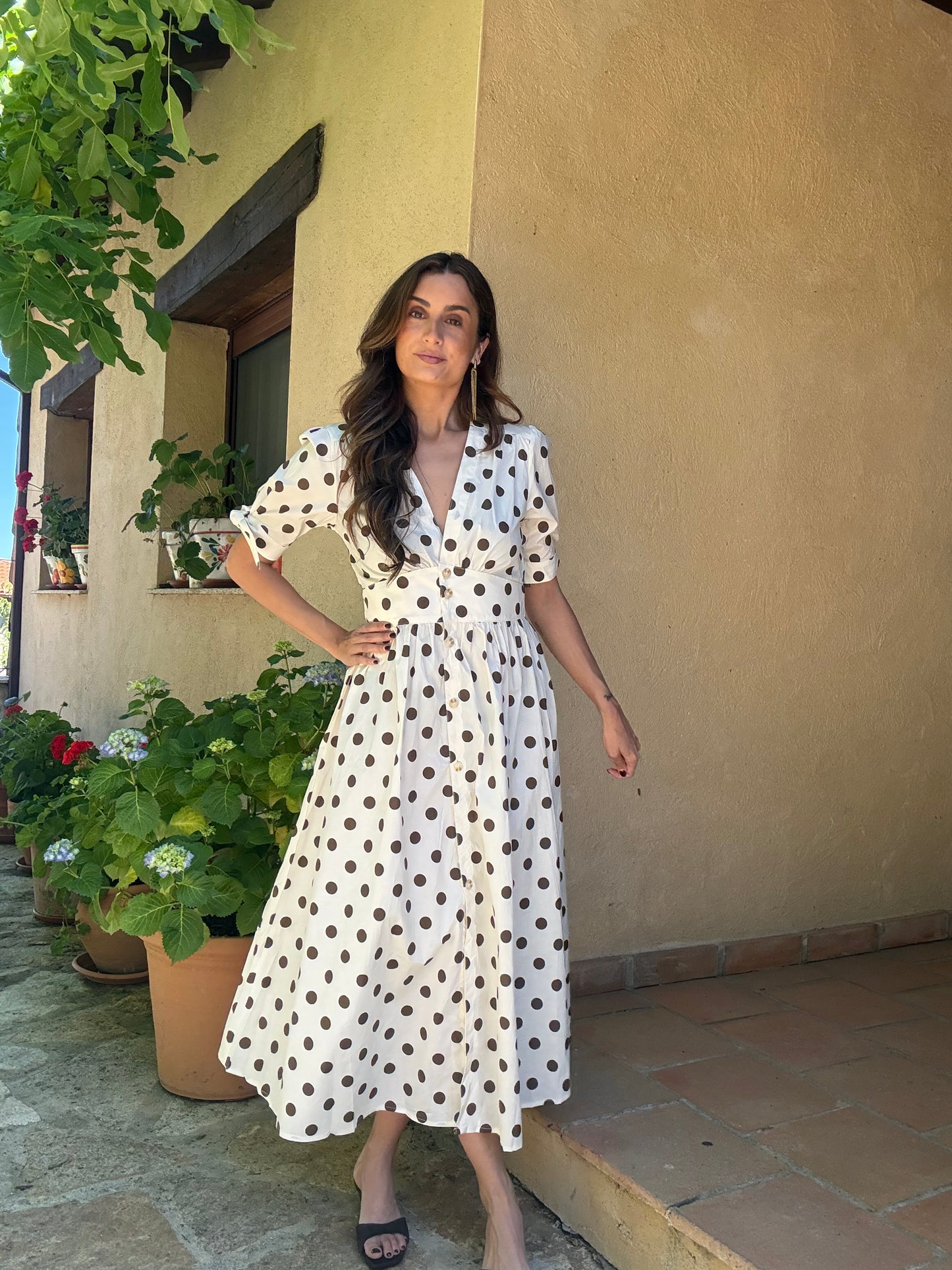 VESTIDO MIDI LUNARES