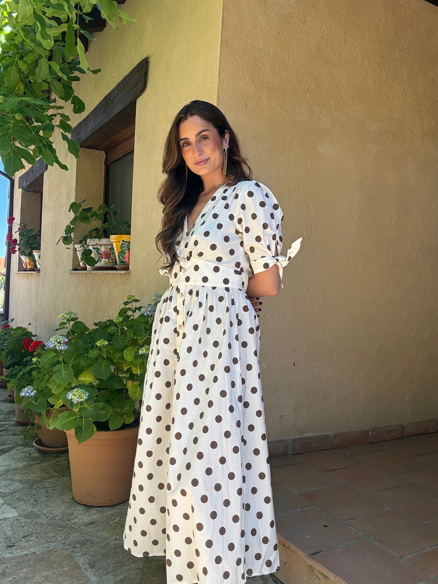 VESTIDO MIDI LUNARES
