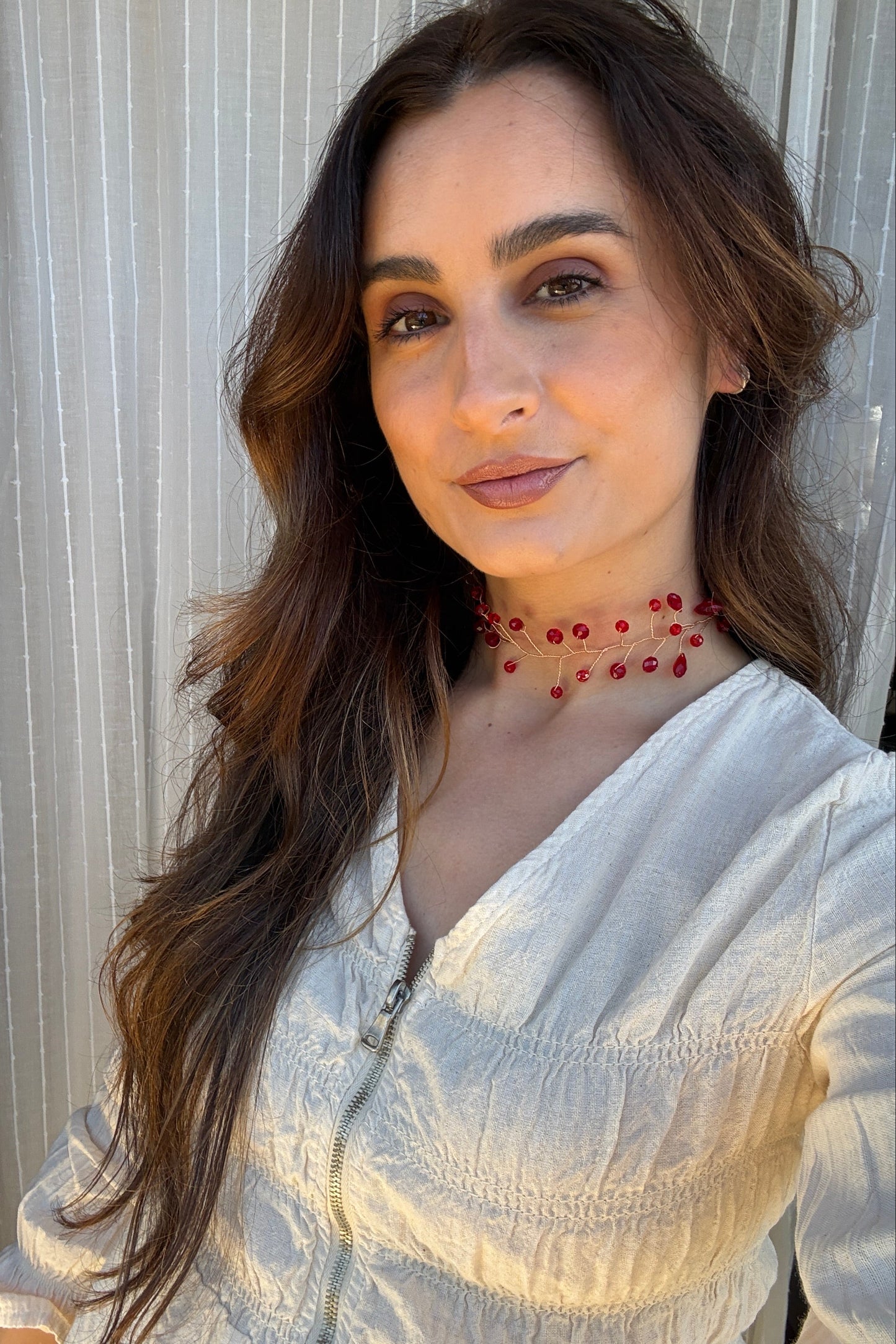 CHOCKER CRISTAL ROJO