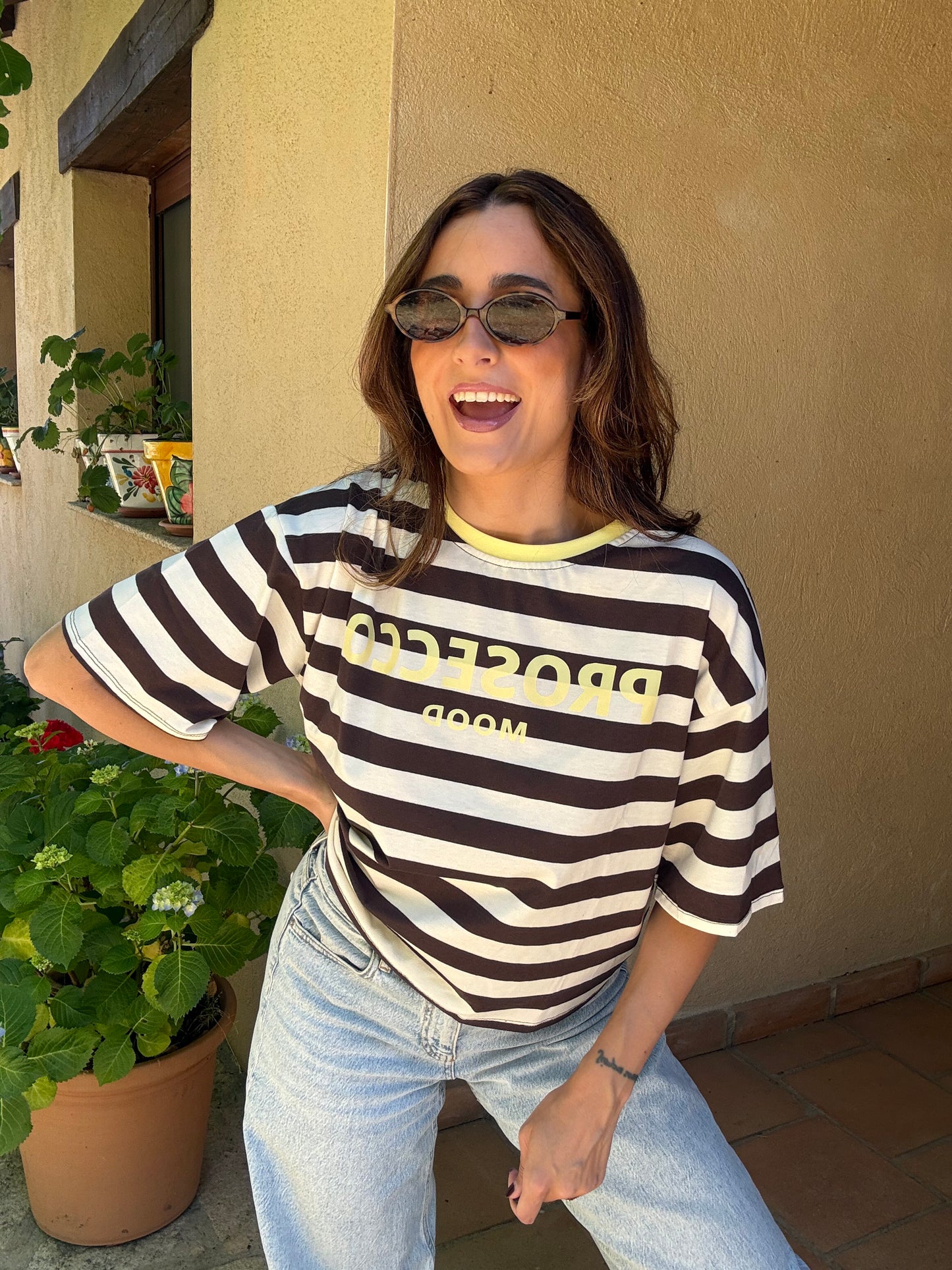 CAMISETA RAYAS ABERTURA