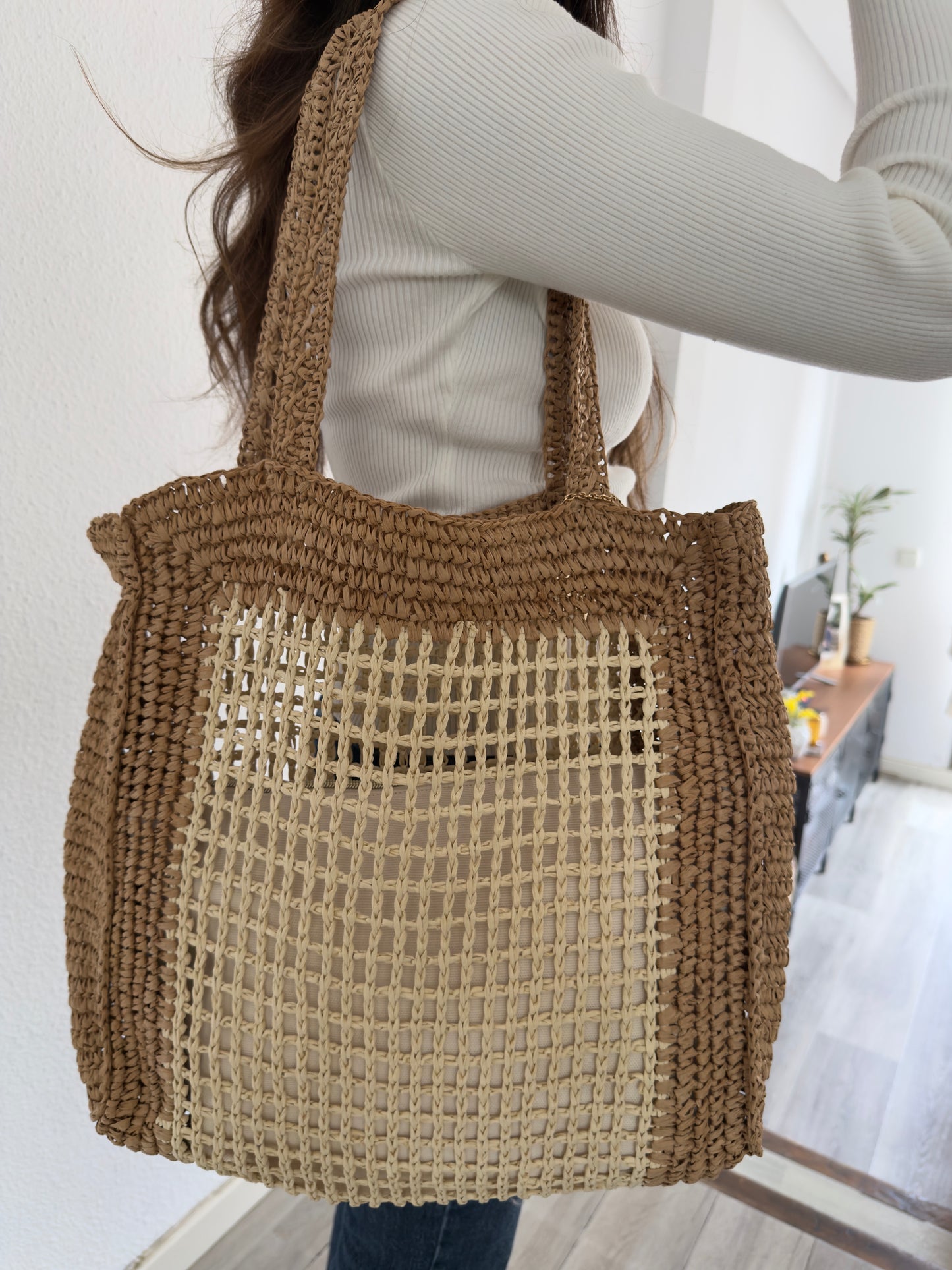 BOLSO TOTE TRENZADO