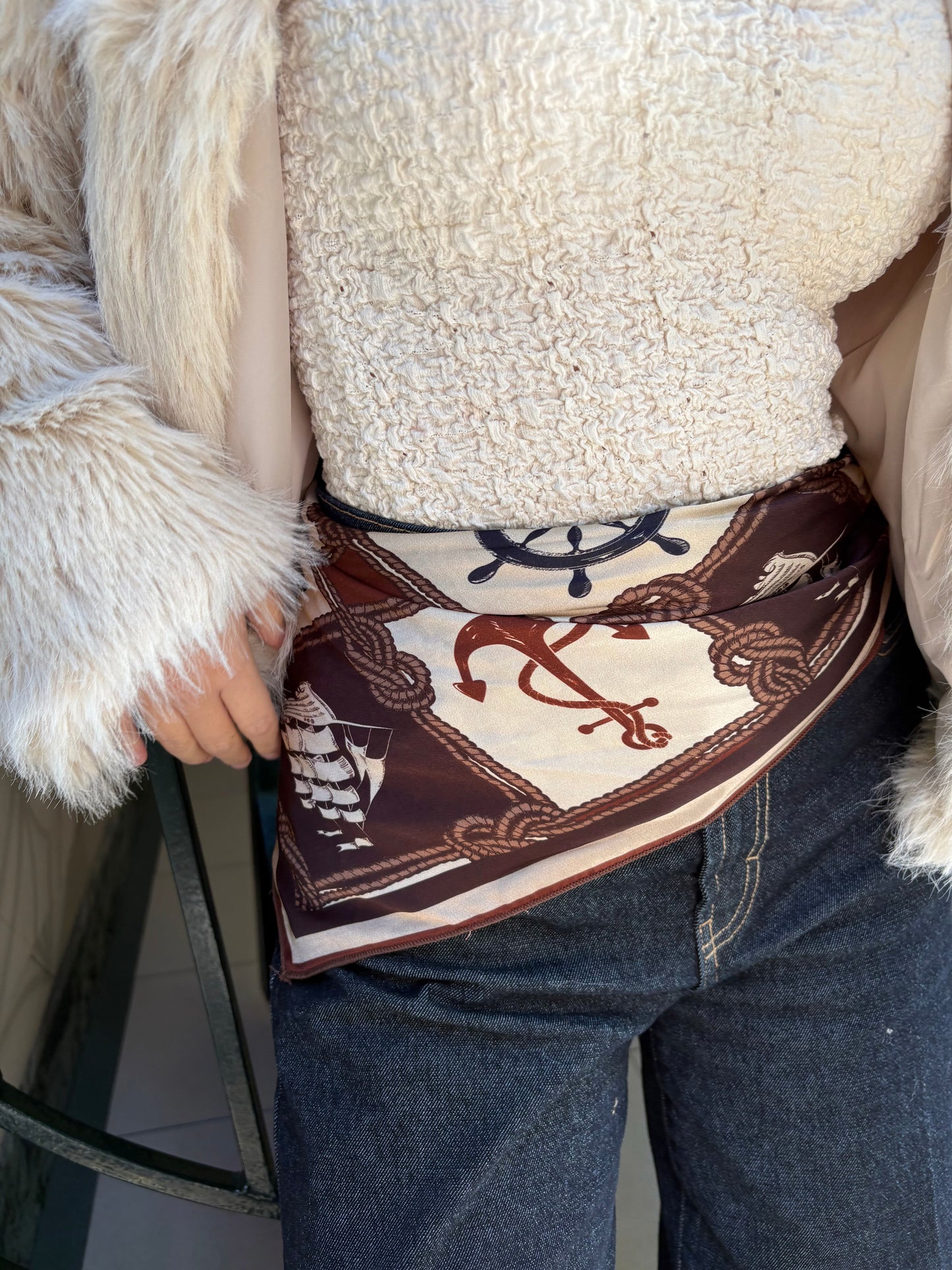 BANDANA ESTAMPADA MARRÓN