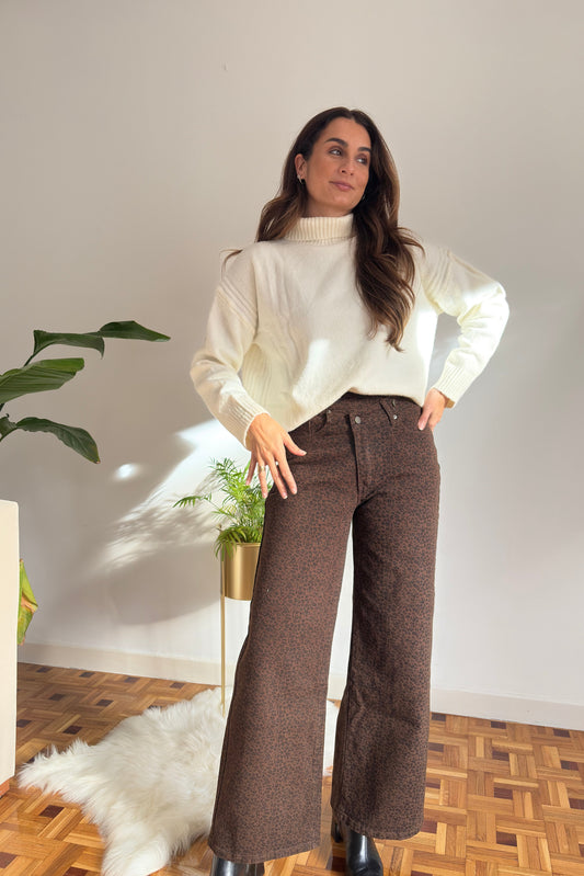 PANTALONES LEOPARDO CINTURA CRUZADA