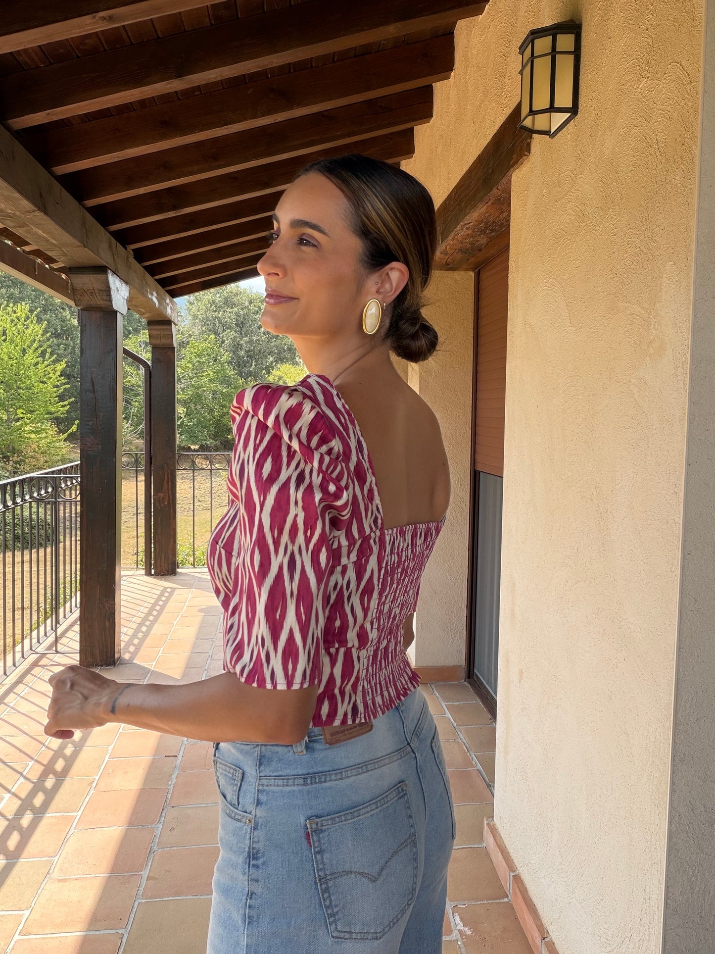 TOP ESTAMPADO MANGA CORTA